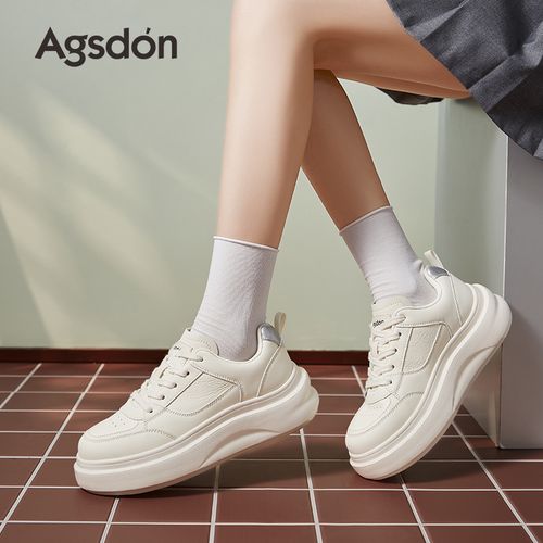 【奥古狮登】厚底小白鞋女增高5CM休闲百搭板鞋P153340AA主图