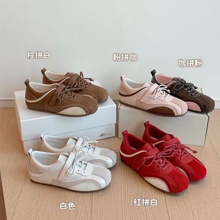 【sheii苏茵茵】增高5cm~拼色魔术贴内增高休闲德训鞋女E5409015