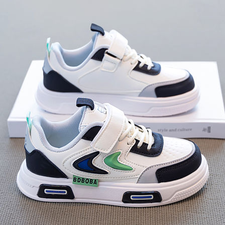 赤兔男童鞋运动鞋2025新款冬季防水皮面痞帅小白板鞋儿童防滑男孩