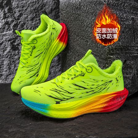 青少年二棉运动鞋子男鞋2025新款冬季男孩大童学生加绒软底跑步鞋