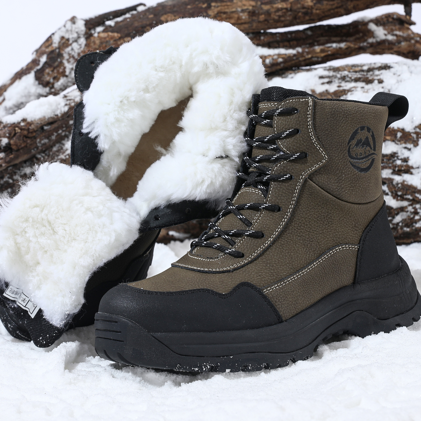 2025新款冬季雪地靴皮毛一体羊毛东北加厚防滑棉鞋男户外零下40度主图