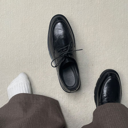 新款皮鞋男10cm隐形增高鞋黑色尖头系带商务正装新郎伴郎结婚皮鞋