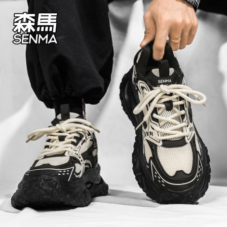 森马男鞋秋冬季2025新款休闲运动鞋男士气垫减震厚底耐磨老爹潮鞋