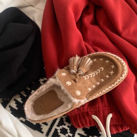 10.28日新品鞋大师毛毛复古反绒皮包头拖鞋冬季翻毛皮松糕勃肯鞋