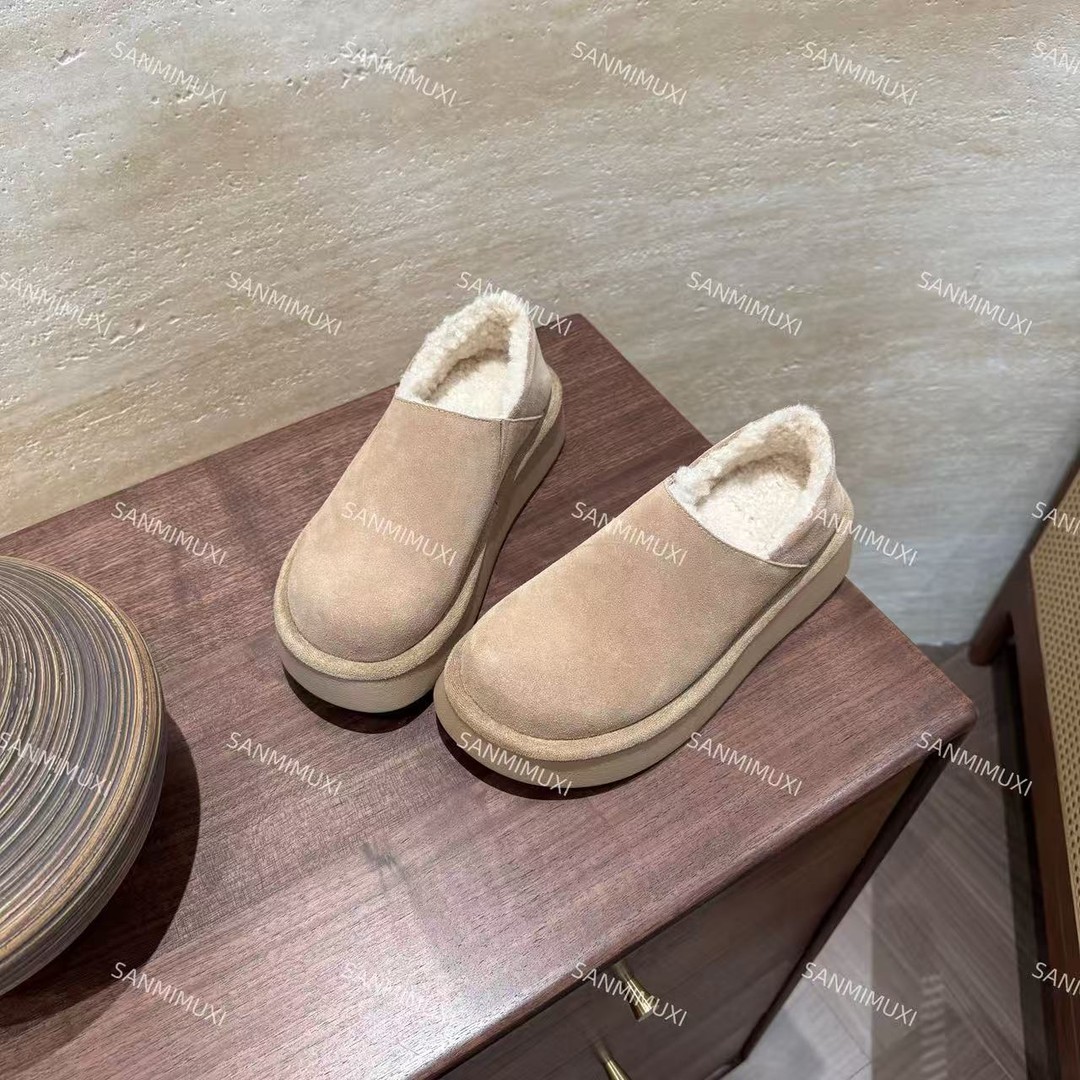 SANMI/叁米   真皮厚底全包勃肯  06080主图