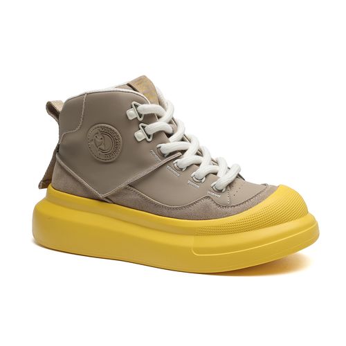 马克华菲2025新款高帮百搭男鞋秋季时尚复古潮流潮鞋厚底休闲鞋主图