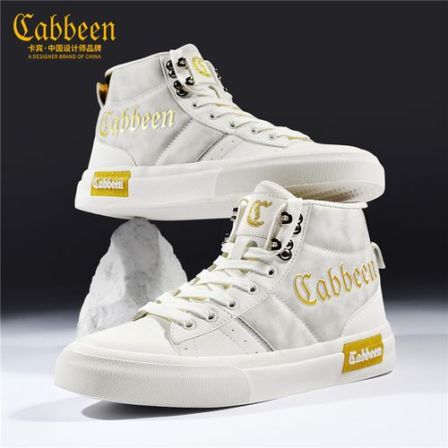 卡宾高帮男鞋秋冬新款厚底2厘米增高鞋子软底舒适爆款潮流休闲鞋