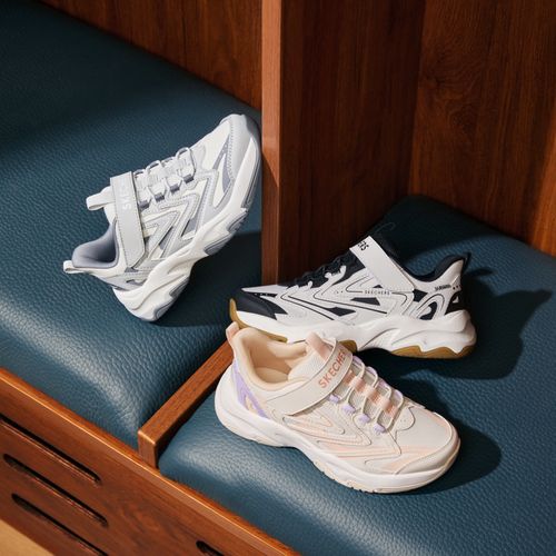 【马卡龙机能鞋】斯凯奇儿童鞋韩系老爹鞋魔术贴儿童运动鞋319070L主图