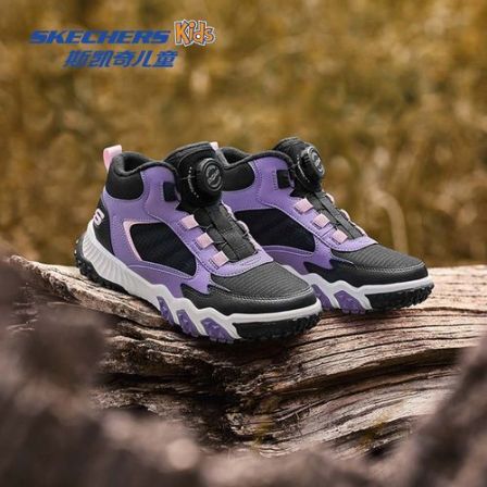 【豹爪3.0】斯凯奇男女童冬季加绒雪地靴户外防滑休闲高帮鞋子