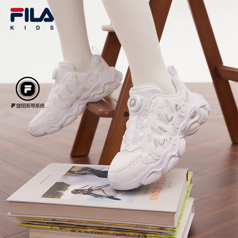 【蕉叶鞋】斐乐儿童2025年秋季新款中大童儿童复古跑鞋K15B531109新主图