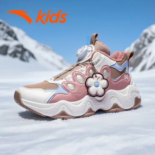 【厚墩墩】|冬季二棉安踏儿童女大童棉鞋25新款加厚保暖女孩户外鞋主图