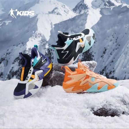 【加绒款凌刃】乔丹儿童棉鞋冬季男童鞋中大童篮球鞋皮面保暖运动鞋