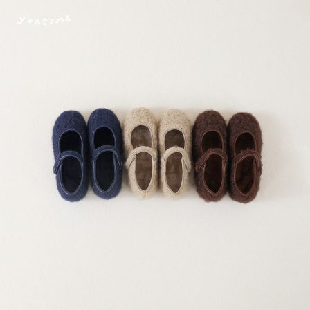 允儿妈女童冬季新款魔术贴加绒毛毛鞋女孩秋冬加厚棉鞋宝宝鞋子潮