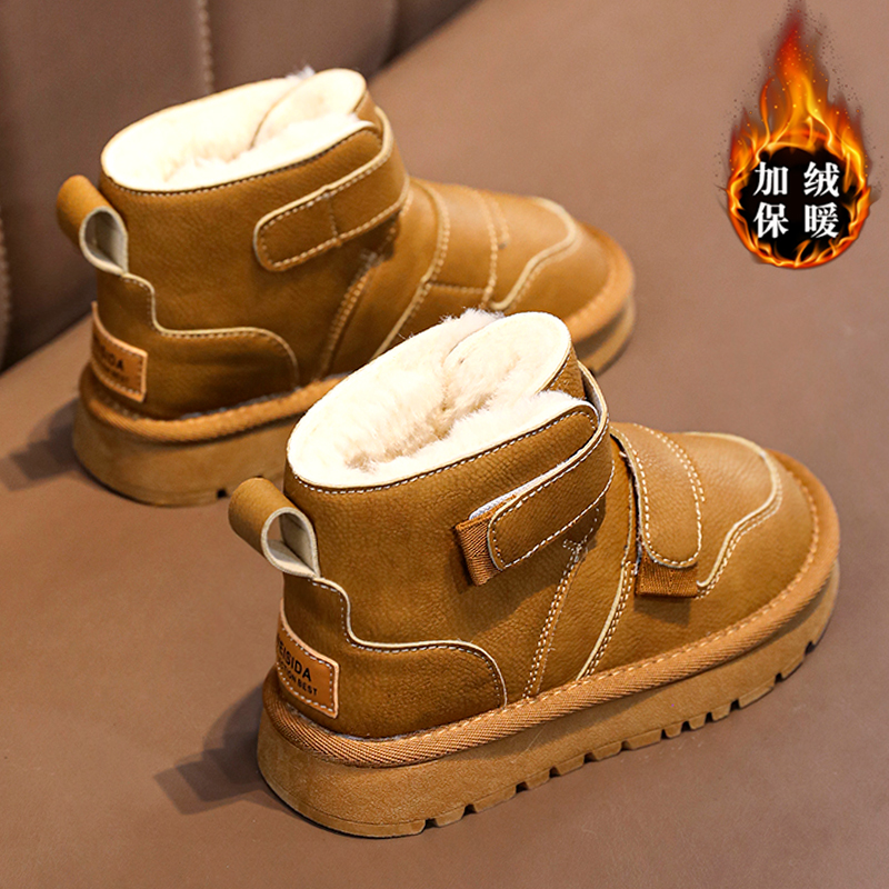 赤兔儿童雪地靴男童2025新款冬季男孩防水大棉鞋冬款加绒保暖棉靴主图