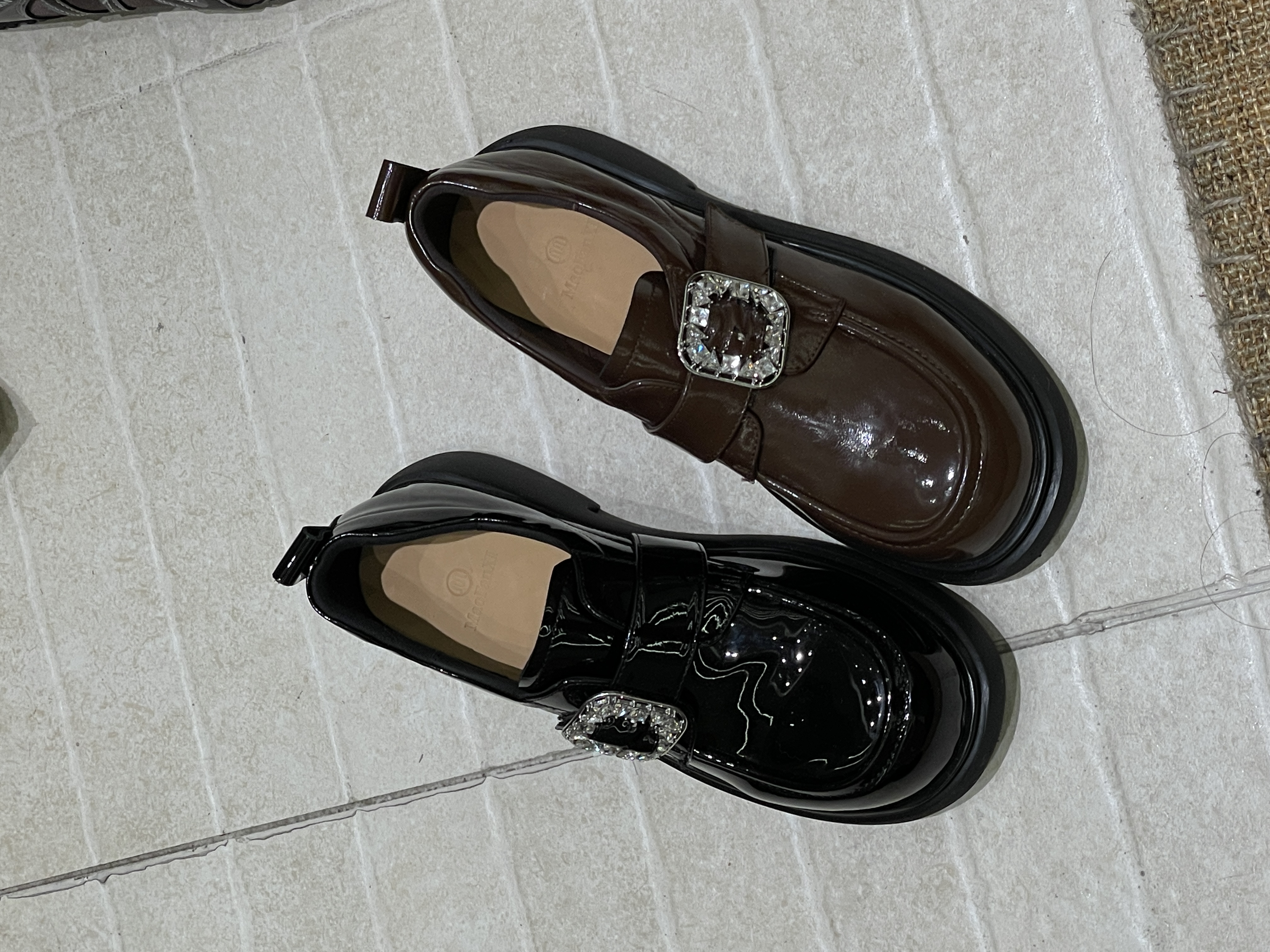 MFX 头层牛皮圆头厚底增高舒适时尚百搭洋气休闲乐福鞋18-512主图