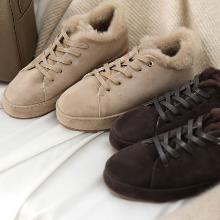 EY07053 茉莉雅集 L*P表羊猄皮里羊毛系带加绒保暖休闲板鞋冬女