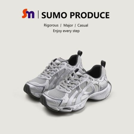 素陌秋季新款厚底老爹鞋男女同款百搭休闲运动鞋加绒增高潮鞋0058