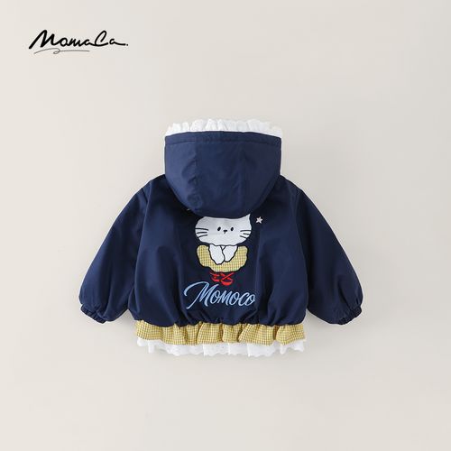 MOMOCO2025冬季新款女童保暖时尚休闲韩版卡通外套77830107007主图