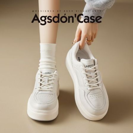 【奥古狮登】小白鞋女厚底4.5cm休闲鞋板鞋P151193AA