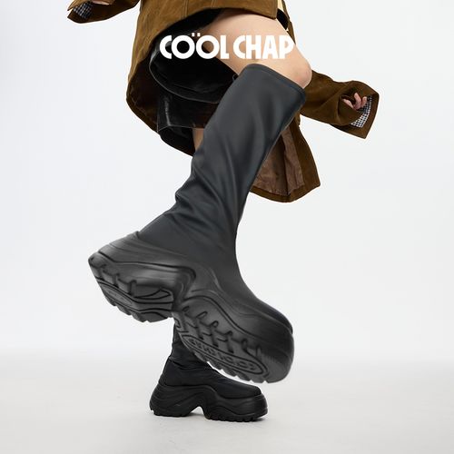 Coolchap秋冬时尚熔融系列II百搭瘦瘦靴厚底增高短靴+长靴CDF3104主图