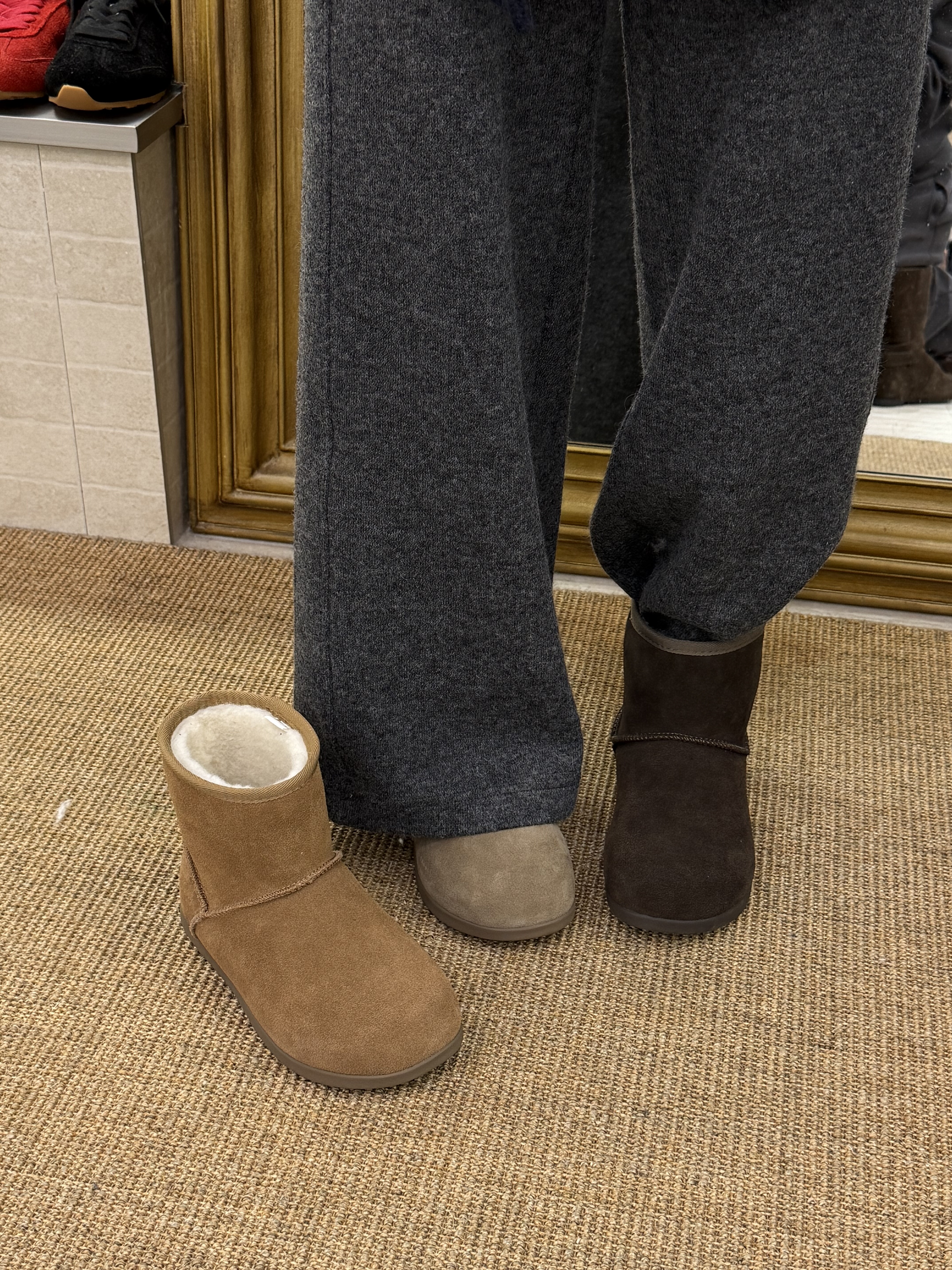 MFX 真皮牛皮加羊毛皮毛一体雪地靴女款冬季女鞋短靴子88-0055主图