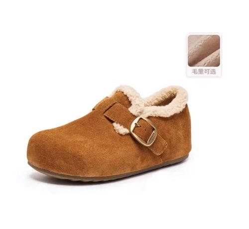 全麦吐司勃肯内增高毛毛棉鞋主图