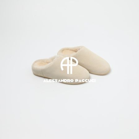 AP洛哥54125XT牛反绒+羊毛圆头多色时尚简约保暖雪地包头拖鞋