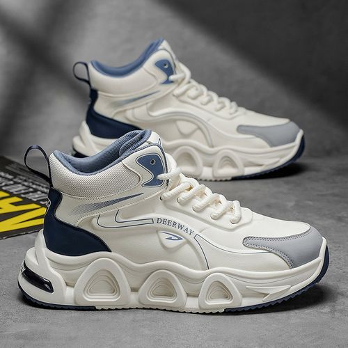 德尔惠高帮男鞋秋季厚底增高百搭青少年透气休闲鞋户外运动老爹鞋主图