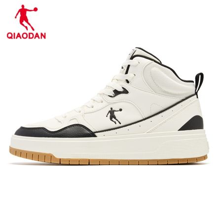 【暖航】乔丹高帮板鞋2025秋冬新款男鞋女鞋革面复古百搭运动休闲鞋