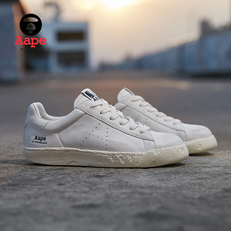 Aape板鞋男款2025新款冬季高级感小白鞋子百搭潮鞋运动男士休闲鞋主图
