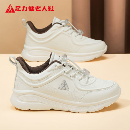 足力健女鞋秋冬季中老年健步妈妈鞋舒适软底健步鞋防水防滑老人鞋