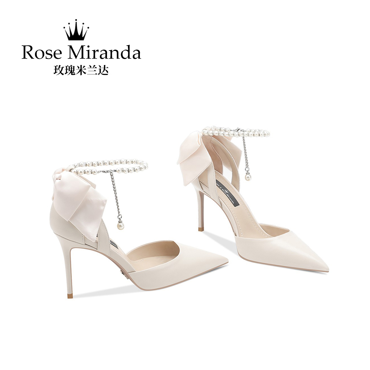 玫瑰米兰达RoseMiranda纪念高跟鞋婚鞋法式气质中空凉鞋女主图