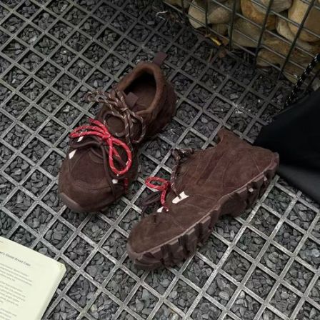 小发喵「奢感复古厚底拼接设计老爹鞋｜潮酷高街摩登型格标杆」