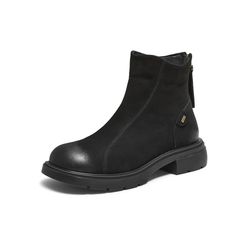 TATA他她2025冬新款百搭时装靴时尚休闲短靴复古质感女靴WXB05DD5主图