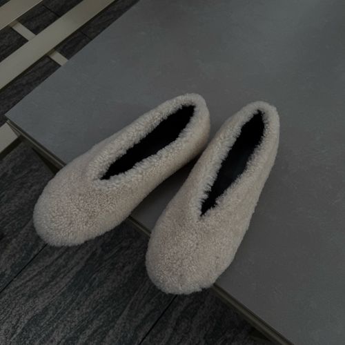 25流行秋冬保暖锁温羊毛3cm保暖一脚蹬单鞋玛丽珍鞋厚款主图