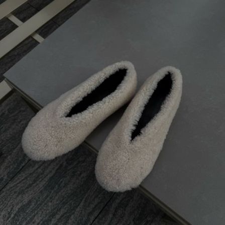 25流行秋冬保暖锁温羊毛3cm保暖一脚蹬单鞋玛丽珍鞋厚款