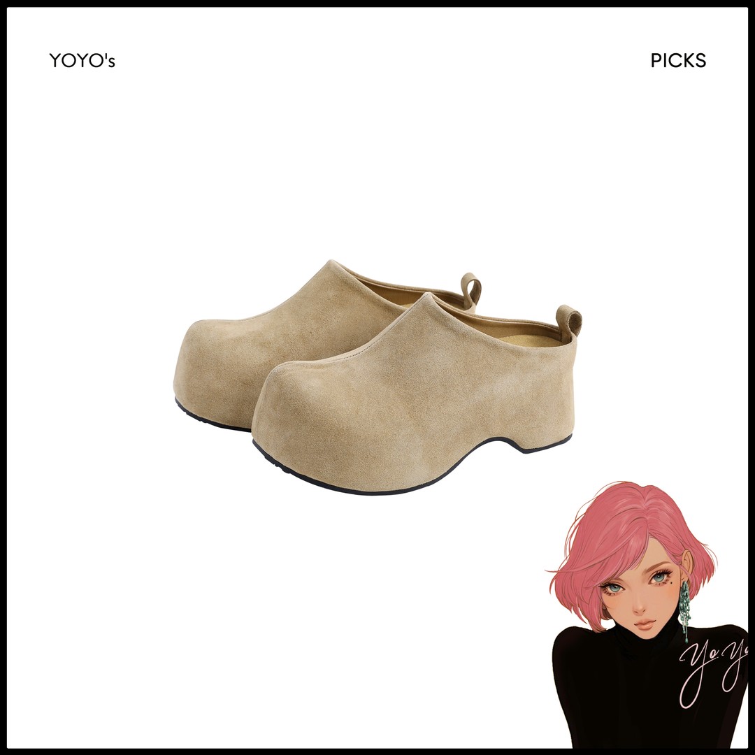 FORNI 一键入冬 真牛二层反绒皮厚底博肯拖鞋主图