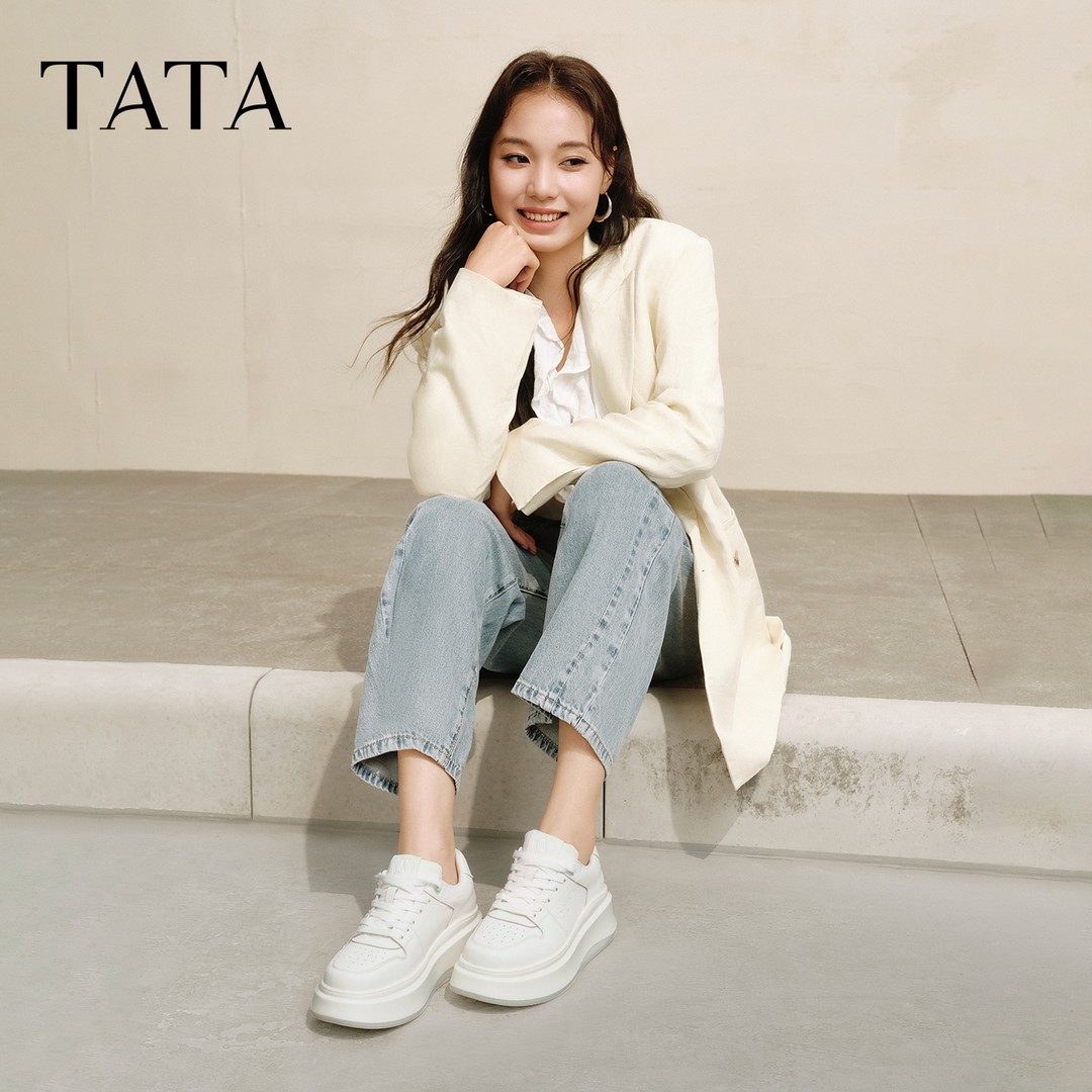 【百丽集团专场】TATA/他她小白鲸休闲厚底板鞋GCD07CM5主图