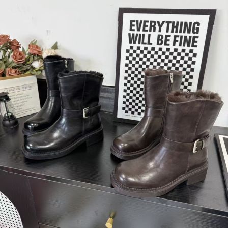 秋冬上新经典时尚百搭休闲时装靴气质保暖防水冷粘工艺25932//ZBX