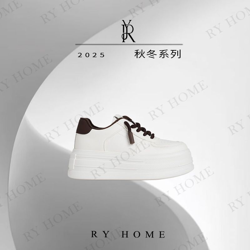【容雨RYHOME】秋冬加绒厚底休闲小白鞋253X1374主图
