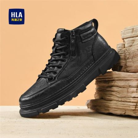HLA/海澜之家男鞋秋冬新款增高马丁靴复古潮流时尚百搭工装休闲鞋
