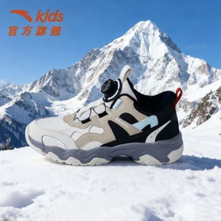 安踏儿童中大童【山峰棉鞋】冬季加绒加厚高帮保暖登山棉鞋运动鞋