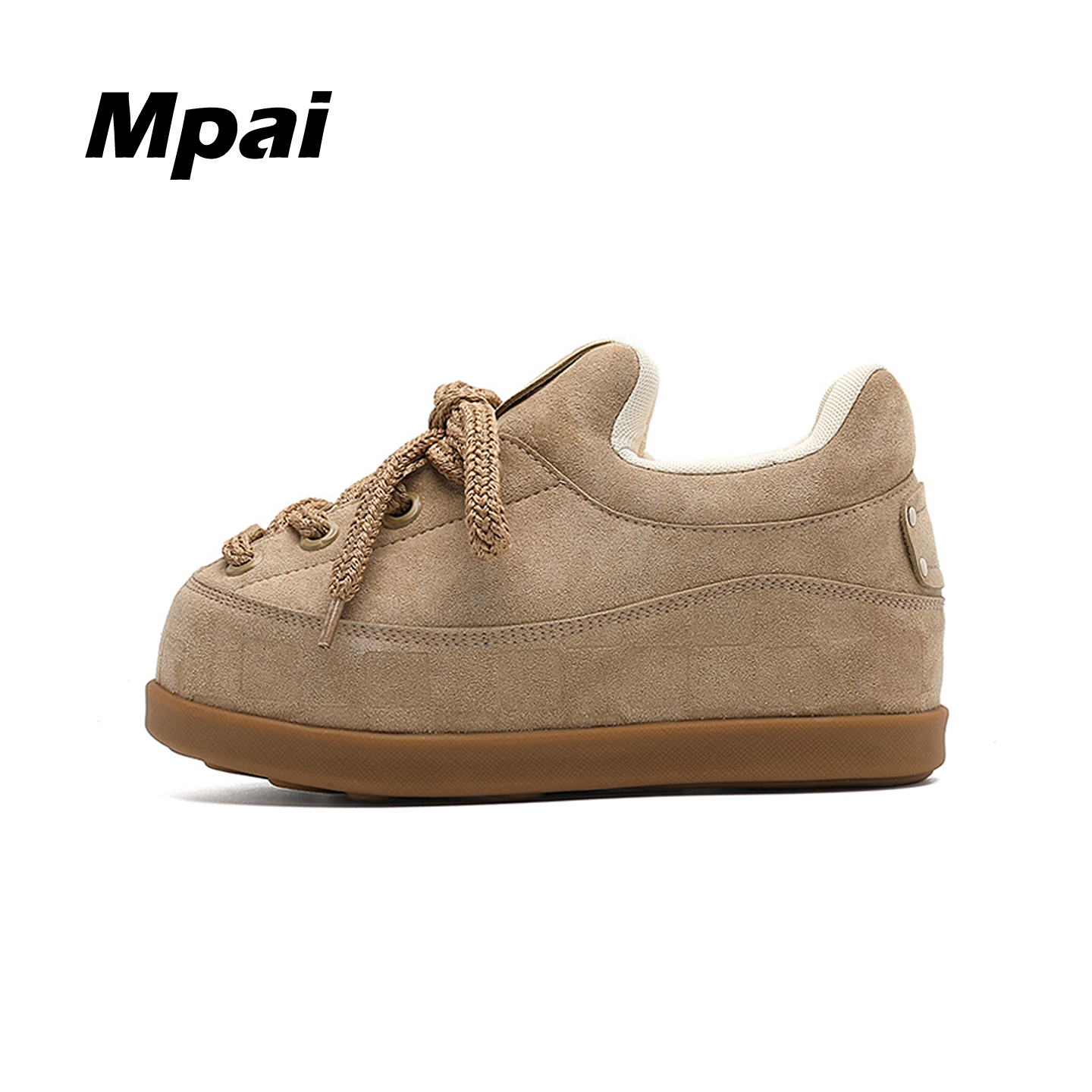 梦牌 胖墩墩丑萌面包鞋个性百搭7CM内增高情侣保暖雪地棉鞋男女款主图