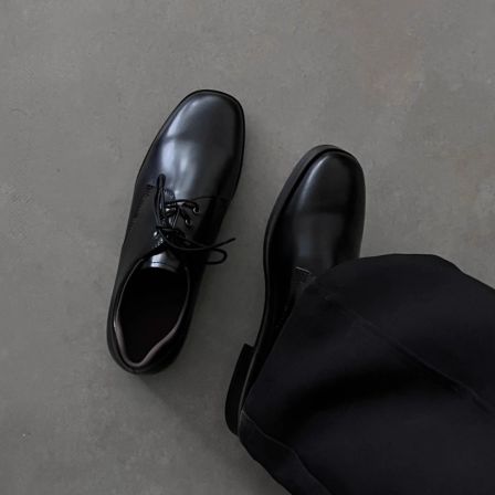 老钱风黑色方头皮鞋男女厚底增高休闲德比鞋商务正装真皮时尚鞋子