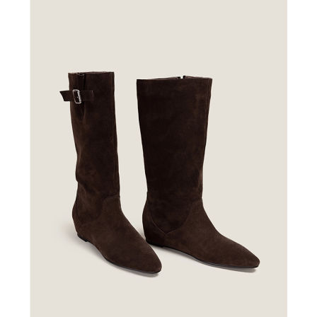 【鞋匠女王×招牌镇店】慵懒松弛内增高堆堆长靴不过膝复古中筒靴