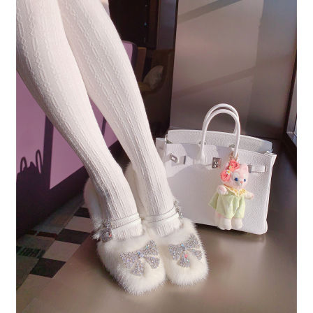 MissLuxury【貂貂玛丽珍】进口水貂皮草高跟毛毛鞋女冬保暖年轻款