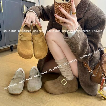 HELLO KEKE【暖暖】6cm 小个子定制独立开模秋冬绒面增高勃肯鞋棉鞋