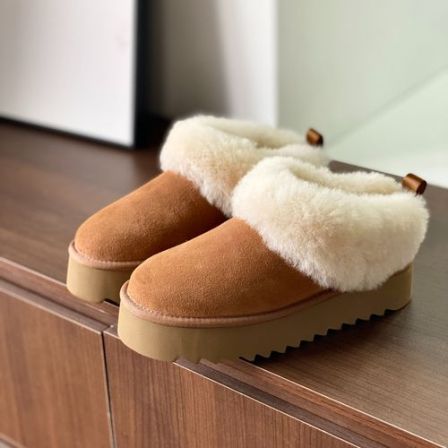 冬季增高雪地靴新款真皮羊毛皮毛一体内增高防滑保暖舒适DN1393