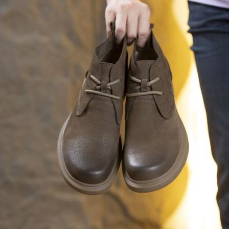 男士切尔西马丁靴头层牛皮靴子保暖款低帮休闲鞋软底短靴英伦风