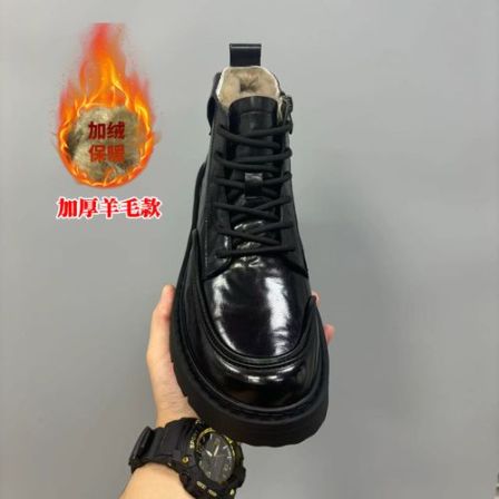 澳洲羊毛款休闲圆头休闲鞋潮流短靴马丁靴见外包装高帮中筒流苏